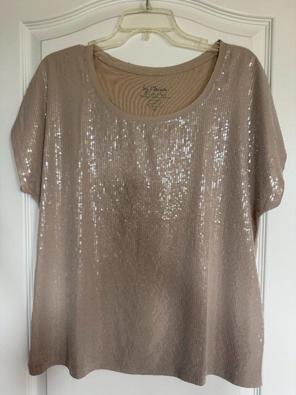 Chico's Gold Sequin Blouse